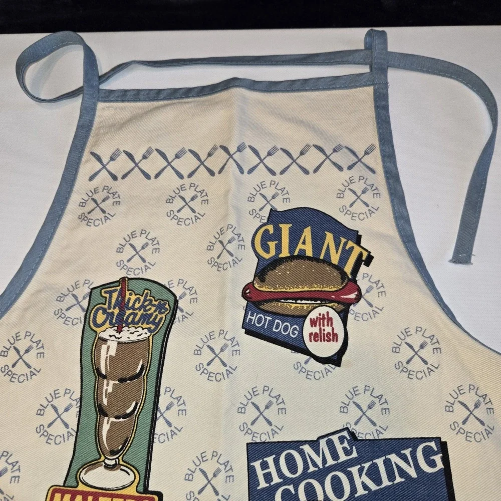 Kitchen Cooking Apron Adjustable Neck Waist Tie Graphic Print‎ One Size